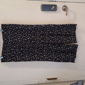 Paraphrase Black and White Star Culottes Wide Leg Capris L